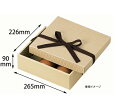 ヤマニパッケージ 贈答箱 ナチュラルBOX24号 ヒモ付 100枚 1ケース(100枚入) 16-24