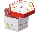 ヤマニパッケージ 贈答箱 六角BOX迎春 100枚 1ケース(100枚入) 19-1323