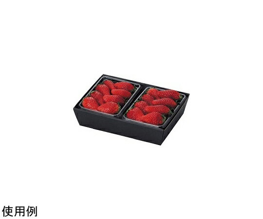 ヤマニパッケージ 青果・農産容器 イチゴパック2P用 黒トレー 300枚 1ケース(300枚入) L-453