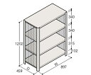 イトーキ／ITOKI 軽量棚 ERR金網型 H120