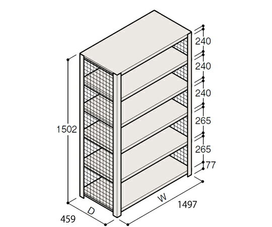 イトーキ／ITOKI 軽量棚 ERR金網型 H150