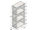 商品名:イトーキ／ITOKI 軽量棚 ERR金網型 H2100×W1800×D300 有効棚 3段 1個 ●オフィス、工場、倉庫等、さまざまな物流環境の幅広いニーズにお応えする軽量棚●クラス・トップ水準の棚板最大積載質量は200kg／段を誇ります（W900は150kg／段）。●質量のかさむ多種類の部品管理を容易にします。また、多彩なオプションの組合せにより、自由な棚システムをつくることができます。●数量単位ごとの保管から多品種同時保管まで、軽量物のあらゆる保管管理をこなします。●開放型に側網と裏網を取り付けた仕様です。通気性に優れ、視野が広がります。●棚板の最大積載質量（等分布荷重）：200kg●棚1連の最大積載質量：1000kg●棚板厚：35mm●支柱の棚板取付ピッチ：25mm●支柱のシグナルマーク：150mmピッチごとにイトーキマーク 50mmピッチごとのスリットマークにより棚板の位置合わせが簡単にできます。●最上段棚板（天板）には、積載できません。●クリンプ金網：φ2.0（外枠φ4.0）mm 金網ピッチ：27mm●※沖縄・離島へは別途送料がかかる場合があります。