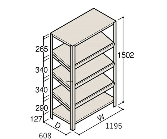 イトーキ／ITOKI 軽量棚 ERR傾斜型 H150