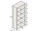 イトーキ／ITOKI 軽量棚 ERR仕切型 H210