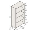 イトーキ／ITOKI 軽量棚 ERR密閉型 H180