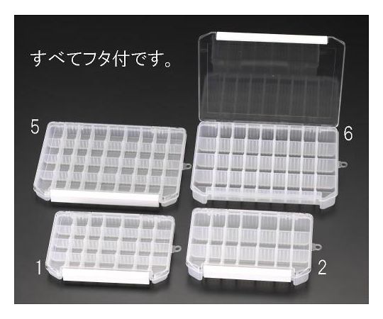 エスコ 205x145x28mm パーツケース 1個 EA508MB-1