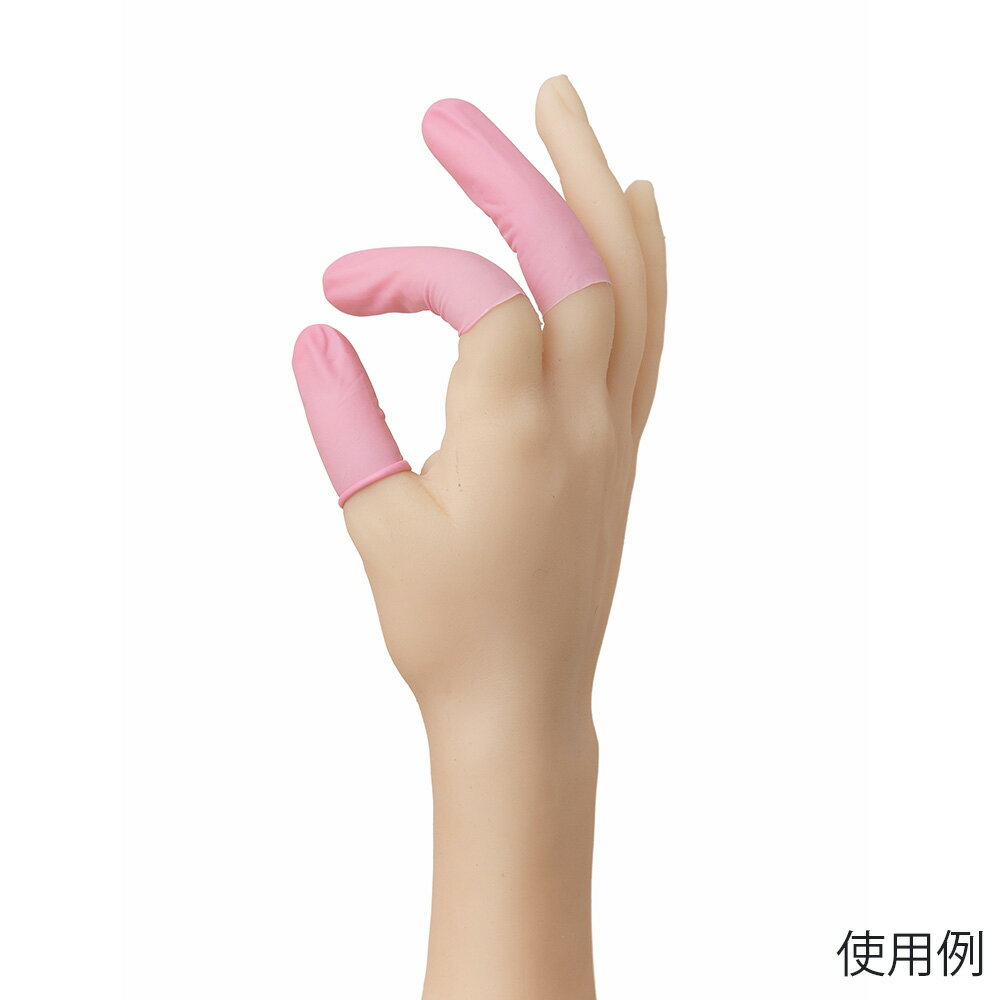 中部物産貿易 天然ゴム製指サック NR ピンクフィンガーコット L 1440本入 1袋(1440本入)