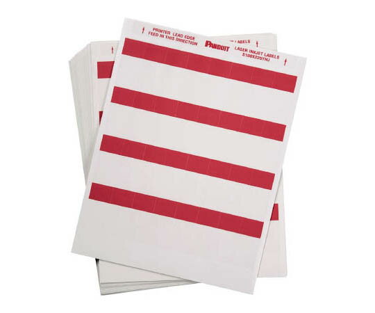 パンドウイットコーポレーション レーザープリンタ用セルフラミネートラベル 赤 1箱（1000枚入） S100X..