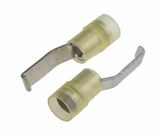 RS　Pro 圧着ブレード端子 フック 絶縁 刃長さ17.2mm 刃幅4.6mm 黄 4 → 6mm2 12 → 10AWG 1袋（100個入） 267-4394