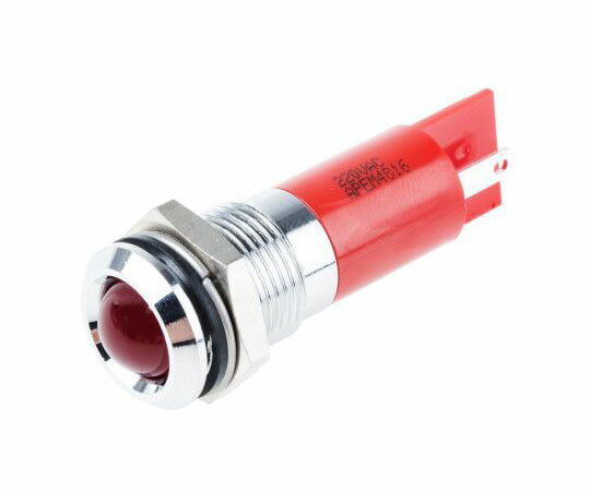 RS Pro LED表示灯 赤 14mm 220 V ac 848-4594