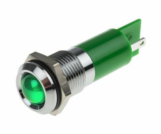 RS Pro LED表示灯 緑 14mm 220 V ac 848-4598