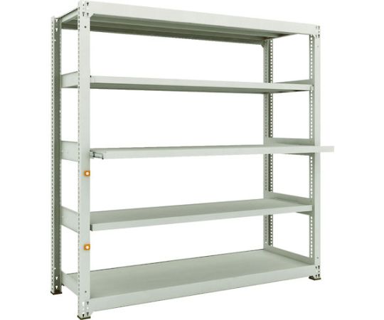【大型品別途送料】 トラスコ中山 スチールラック M3型中量棚 1800X571XH1800 5段うちスライド2段 単体 M3-6663M2