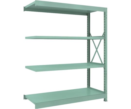 トラスコ中山 R3型中量棚 1500X600XH1800 4段 連結 R3-6564B