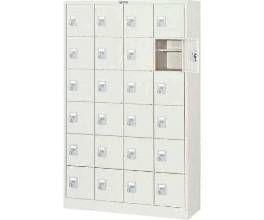 【大型品別途送料】 トラスコ中山 シューズケース　24人用　1050X380XH1700　手ぶらキー SC-24WK