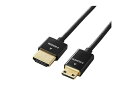 エレコム HDMIケーブル イーサネット対応 スーパースリム mini 1.0m ブラック DH-HD14SSM10BK