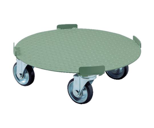 トラスコ中山 円形台車 4点ガイド型 荷重500kg 台寸Φ610 ストッパー無し RB-500