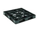 【大型品別途送料】 サンコー(三甲) リサイクルプラスチックパレット 812202 D4ー1111ー8黒 SK-D4-1111-8-BK