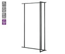 ストア・エキスプレス UR壁面タイプ W90×H210cm【 連結】【 ブラック枠×パネル無し】 61-14-8-1