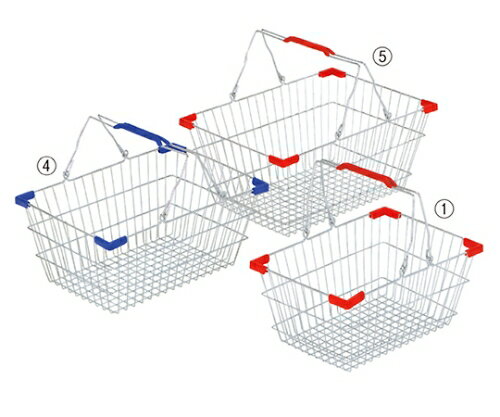 ストア・エキスプレス スチール製買い物カゴ S ブルー 入数1個 61-380-1-2