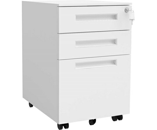 Y2K BWモバイルワゴン 3段 ホワイト BW4-3LP-WH