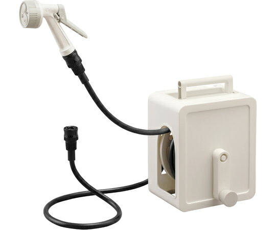 アイリスオーヤマ フルカバーコンパクトホースリール10m ホワイト FCH-10M