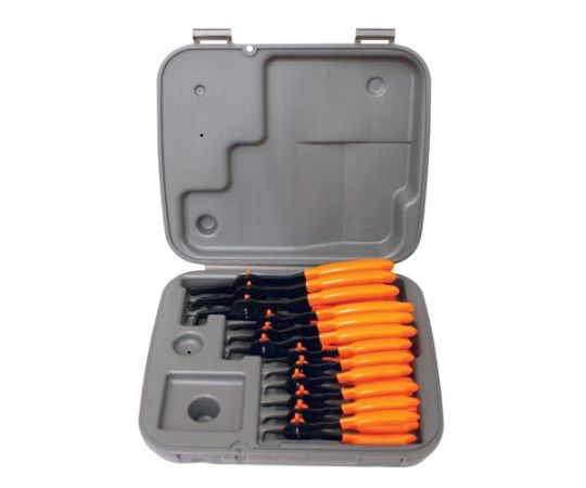 アズワン 12本組 軸穴兼用スナップリングプライヤー EA590HA-57