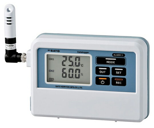 佐藤計量器製作所 温湿度データロガー記憶計/一体型センサ+ 試験成績書+校正証明書 SK-L754/SK-L754-1