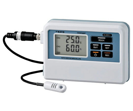 佐藤計量器製作所 温湿度データロガー記憶計/分離型センサ+ 試験成績書 SK-L754/SK-L754-2
