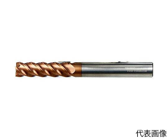 トラスコ中山 超硬ハイヘリカルスクエアエンドミル（4枚刃・ギャッシュランド付）10.0 TS50-THER4100