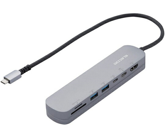エレコム Type-C ドッキングステーション アルミボディ USB-A×2 HDMI×1 USB-C×2 SD+microSDカードスロ..
