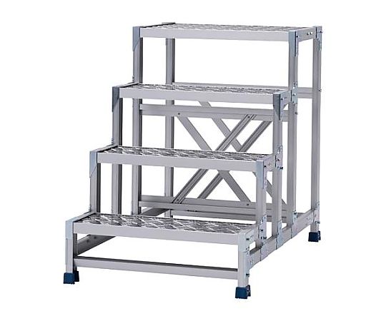 アルインコ 600x400mm/0.8m 作業台（四段） EA903BR-93