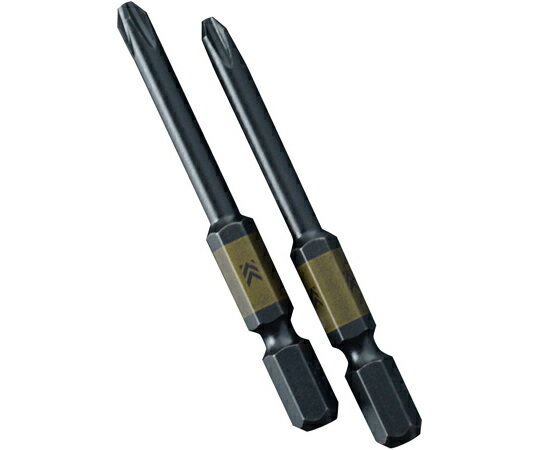 フジ矢 段付ビット（黒金・2本組）刃先2 全長65 5202D-65-BG