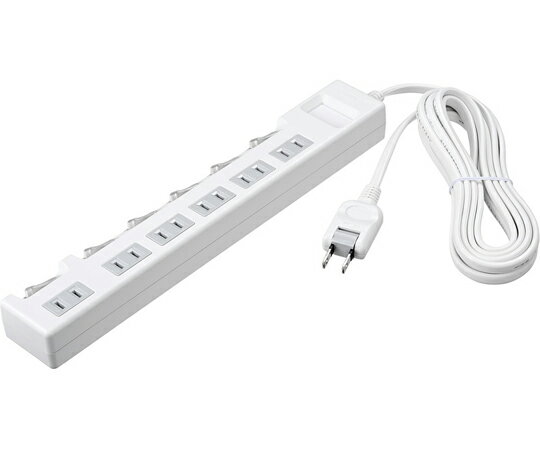 BUFFALO 2ピン式電源タップ 個別スイッチ/ほこり防止シャッター付/6個口/1.0m ホワイト BTCSHWJT2610WH