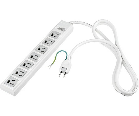 BUFFALO 3ピン7個口 電源タップ 集中スイッチ＆雷サージ付 2m ホワイト BTSKMLJWT3720WH