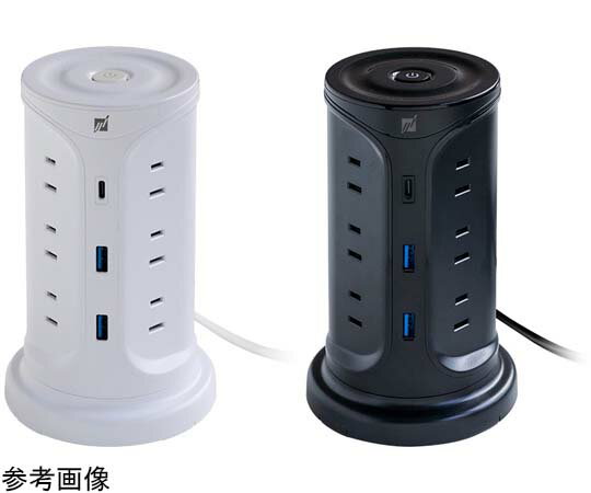 スリーアールソリューション タワー型電源タップ タワタップ ホワイト 3R-TTAP01WT