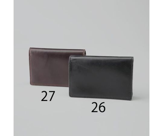 アズワン 110x20x80mm 名刺入れ（馬革/ダークブラウン） EA927AE-27