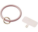 エレコム スマホハンドストラップ ストラップホールシート付属(1口タイプ×1枚)シリコンリング &me ピンク P-STHSI2PN