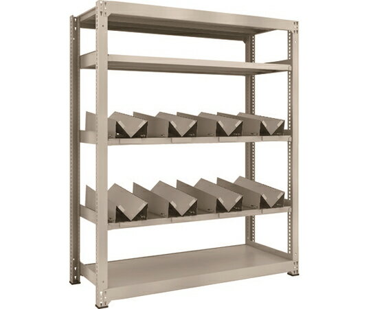 【大型品の為別途送料有】 トラスコ中山 一斗缶ラック スチールラック M3型中量棚 W1500×D571×H1800 5段 単体 缶受×8付 M3-6565-KU8