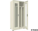【大型品の為別途送料有】 トラスコ中山 M3型ユニット中量棚 両開き扉・背・側パネル付 H2100XW900 パンチングパネル3枚付 単体 M3-U7364P3-SGR