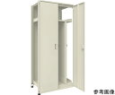 【大型品の為別途送料有】 トラスコ中山 M3型ユニット中量棚 両開き扉・背パネル付 H2100XW900 パンチングパネル3枚付 連結 M3-U7364P3-S...