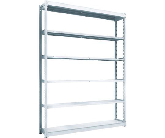 トラスコ中山 TUG型軽量ボルトレス棚 100kg 単体型 1840×324×H2400 6段 TUG100-86K-6