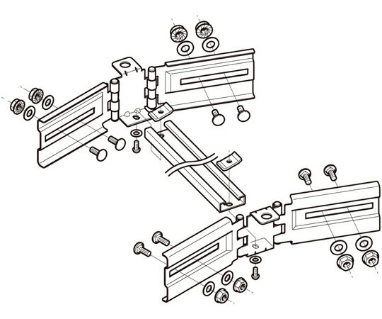 ネグロス電工 子桁付水平自在継ぎ金具 1箱（2個組入） SRB2