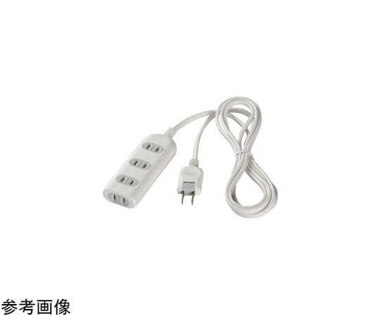 BUFFALO 2ピン式電源タップ 4個口タイプ 3m ホワイト BSTAPST2430WH