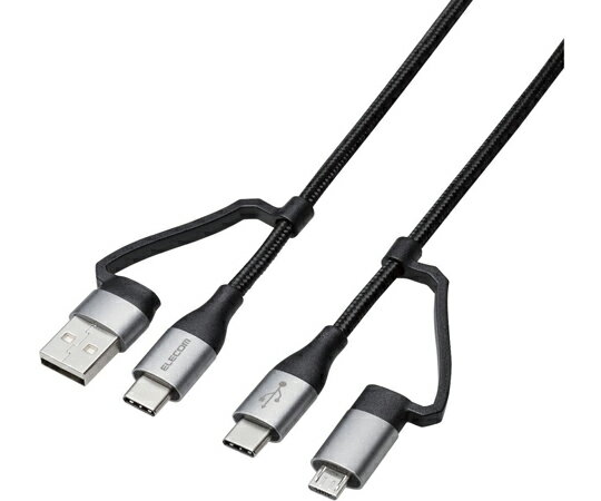 쥳 4in1 USB֥ USB-A+USB-C Micro-B+USB-C USB Power Deliveryб 2.0m ֥å MPA-A...