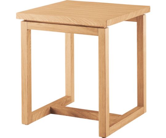 トラスコ中山 ウッドサイドテーブル 450×450×500 ナチュラル CLA450-NA
