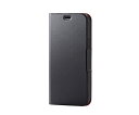 エレコム iPhone 12/iPhone 12 Pro用レザーケース 手帳型 UltraSlim 薄型 磁石付き ブラック PM-A20BPLFUBK
