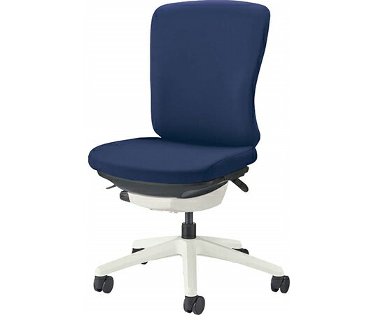 ライオン事務器 オフィスチェアー　バーサル　ホワイトシェル　コズミックブルー No.3510F-W