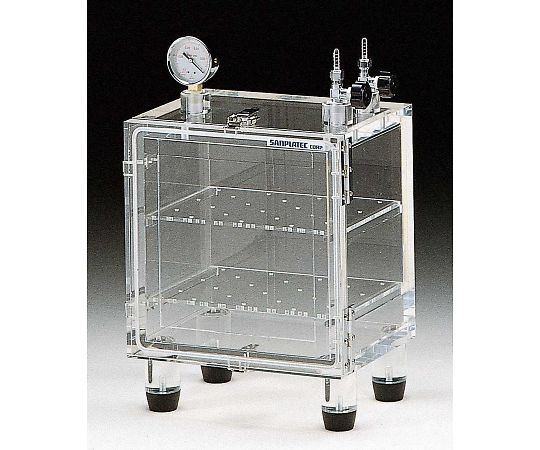 【大型品の為別途送料有】 サンプラテック アクリル真空デシケーター　SNO-TAP型 04713