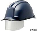 ミドリ安全 PC製ヘルメット(αライナー・クリアバイザー・シールド面) ネイビー/スモーク SC-19PCLSRA3α-NV/S