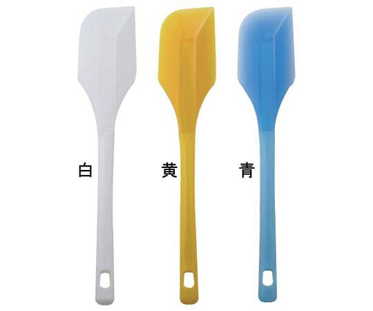 アズワン シリコンゴムヘラ L 青